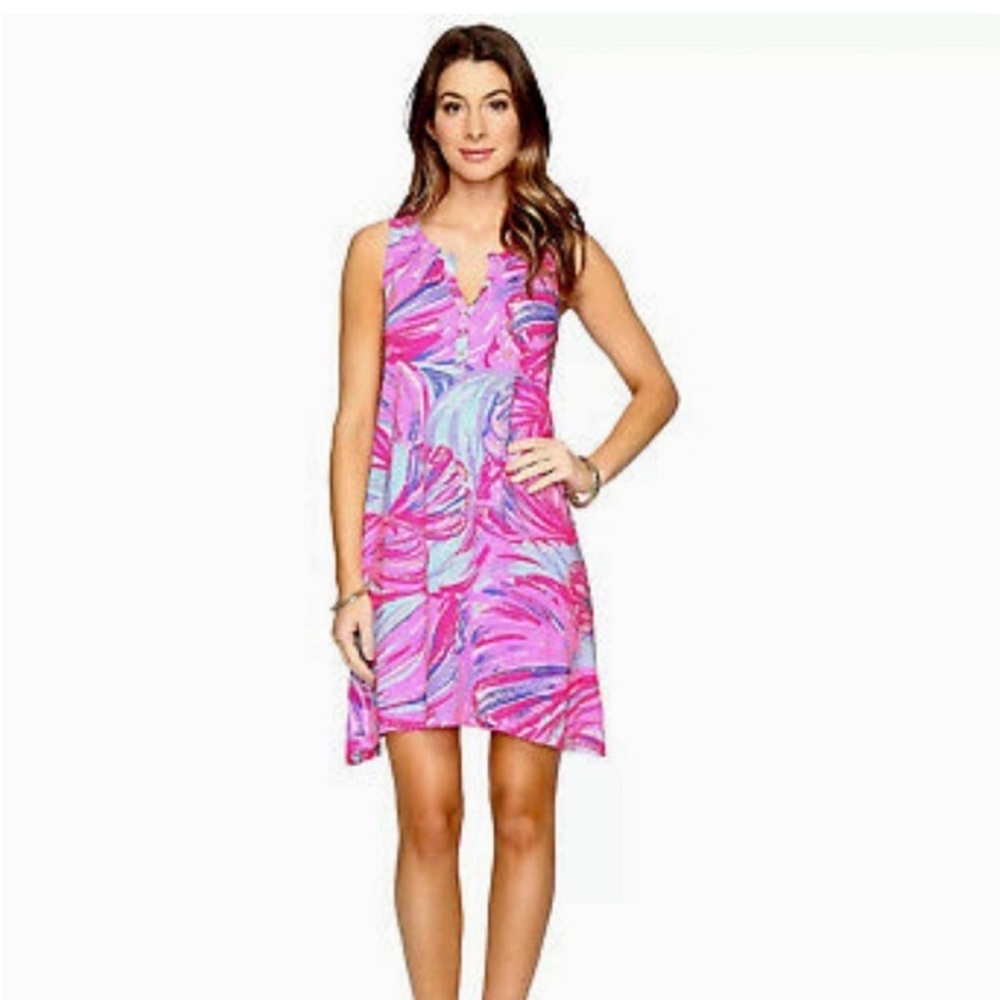 Lilly Pulitzer Havana Swing Magenta Oh My Guava Print Sleeveless Mini Dress